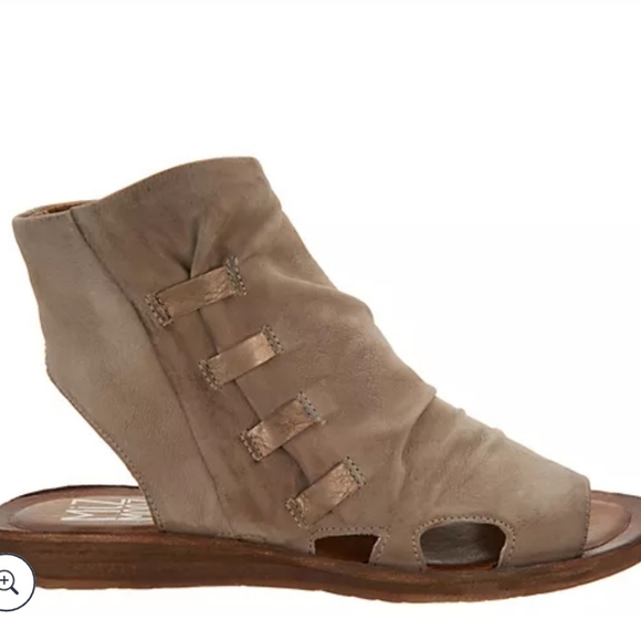 Miz Mooz sandals leather Size 38 fizzy upper anthropologie tan gray 7.5 - Picture 9 of 12